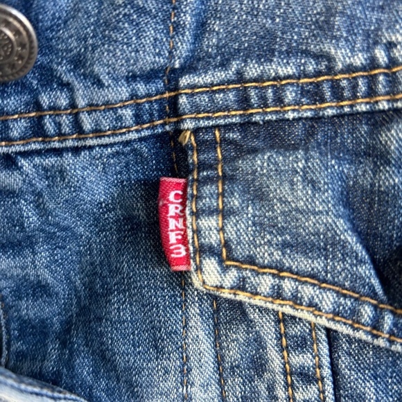 Vintage CRN-F3 unique denim vest, music, guitar appliqués size XS - Picture 10 of 14